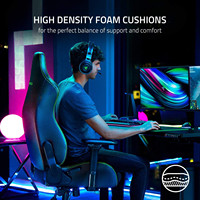 Chaise de jeu haute performance avec support lombaire ergonomique, revêtement en cuir synthétique et coussin en mousse haute densité