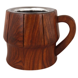 Handmade Natural Wooden Beer <b>Mug</b> Unique <b>Vintage</b> Design New 200ml 300ml 500ml Capacity for Hot Beverages for Home Hotel - Product Image 6