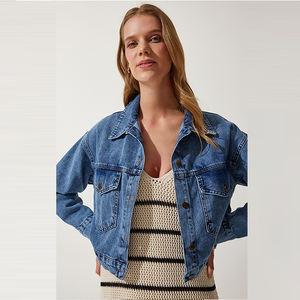 เสื้อแจ็คเก็ตผู้หญิงทรงปกติ ผ้าฝ้ายยืด 100% ดีไซน์สั่งทำพิเศษ ลดราคาจากโรงงาน มีกระเป๋าหลายช่อง - Product Image 5