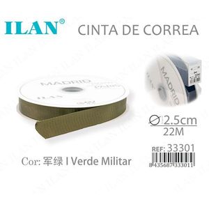 Cinta de Correa Verde Militar Ilan 2.5cm 22m Madrid - Product Image 3