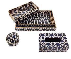 Plateau de service rectangulaire en bois moderne, très vendu, avec poignée décorative, design élégant, meilleur prix, idéal comme cadeau - Product Image 1