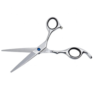 Ciseaux de coiffure professionnels à lame en acier inoxydable, pointe affûtée, pour droitiers, manche moyen, pour usage barbier, faible MOQ, usage formationnel - Product Image 2