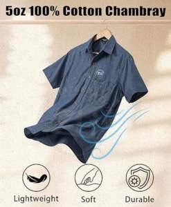 Camisa Industrial con Mangas de Algodón Resistentes al Fuego y Protección Contra Vapores, para Trabajos de Construcción, Alta Visibilidad, Ropa de Trabajo para Soldadura - Product Image 3