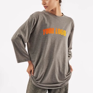 เสื้อยืดโอเวอร์ไซส์สีดำสำหรับผู้ชาย แขนสั้น คอกลม พิมพ์ลายตัวอักษร ผ้าฝ้าย 100% สวมใส่สบาย ระบายอากาศได้ดี ความยาวปกติ โลโก้ด้านหน้า - Product Image 5