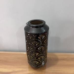 Tall Metal Candle Holder Hollow Pattern <b>Lantern</b> <b>Tea</b> <b>Light</b> Decorative Cylinder for Home Wedding Ramadan Decor - Product Image 3