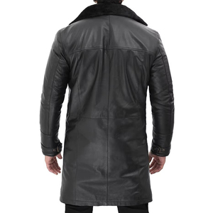 Manteau long en cuir pour homme, style tendance, personnalisé, fabriqué au Pakistan, respirant, en vente en ligne - Product Image 2