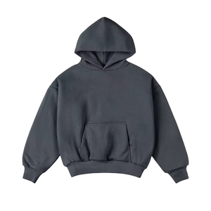 เสื้อฮู้ดดี้ผู้ชายทรงโอเวอร์ไซส์ ผ้าฝ้ายเฟรนช์เทอร์รี่ สีพื้น สวมใส่สบายๆ สำหรับฤดูใบไม้ร่วง ทรงปกติ ผลิตโดยผู้ผลิต OEM - Product Image 1