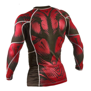 Wholesale Custom Logo 3D Printed <b>Jiu</b> <b>Jitsu</b> Bjj Rash Guard for Men Spiderman Compression Breathable <b>T</b> <b>Shirt</b> UPF50+ Full Sleeve - Product Image 4