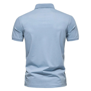 เสื้อโปโลผู้ชายคุณภาพสูง สีตามสั่ง ไซส์ใหญ่พิเศษ ผ้าฝ้าย 100% ระบายอากาศได้ดี เรียบง่าย สวมใส่สบายสำหรับผู้ชาย - Product Image 4
