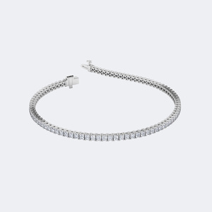 3.60CTW Princess Prong-<b>Set</b> Diamond Line Bracelet - Product Image 4