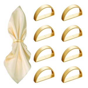 Modern Luxury Matte Gold <b>Napkin</b> Rings Set Wedding Decorative Metal Table <b>Napkin</b> Ring Holders Modern Style - Product Image 2