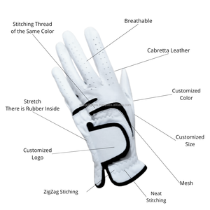 Gant de golf en peau de mouton véritable personnalisable de qualité supérieure pour hommes et femmes EOM accepté Indonésie Fabrication Sports - Product Image 5