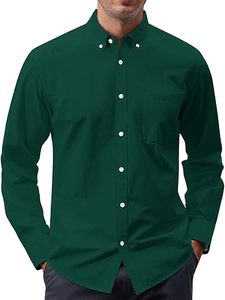 Chemise Oxford Homme Uni Décontractée à Col Boutonné Manches Longues avec Poche 2026 Vanguard Executive Edition - Product Image 6