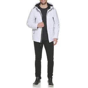 Veste universitaire URBANGAZER pour homme, blanche, épaisse, écologique, style streetwear, imperméable, rembourrage en polyester, manteau d'hiver décontracté, coupe classique - Product Image 1