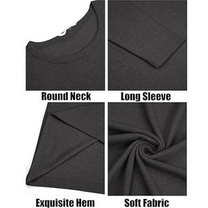 Camiseta Deportiva Personalizada para Hombre, Diseño Especial, Cuello Redondo, Manga Larga, Color Negro, para Gimnasio, Entrenamiento, Running, Universidad - Product Image 6