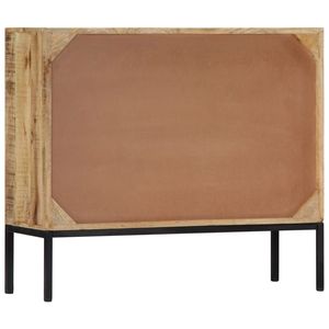Credenza in legno massello di Mango 34.6 "x 11.8" x 28 "-unità di stoccaggio resistente ed elegante - Product Image 3