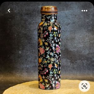 Eco Friendly Pure Copper Drinking <b>Bottle</b> Leak Proof Cap Ayurvedic Water Benefits Reusable Travel <b>Flask</b> 1000ml - Product Image 1