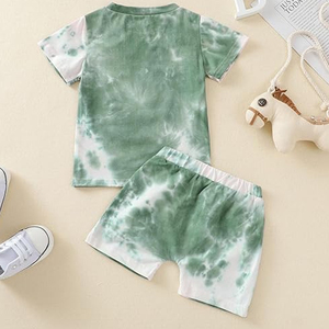Kids Trend Summer T Shirt Shorts <b>Set</b> Cotton Casual Loose Fit Matching Outfit - Product Image 2