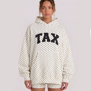 เสื้อฮู้ดดี้ผู้หญิงลำลอง ผ้าฝ้าย 100% ทรงหลวม แขนยาว สำหรับฤดูใบไม้ร่วงและฤดูหนาว สไตล์สตรีทแวร์ ไซส์ใหญ่ ซิปหน้า พิมพ์ลายโลโก้ด้านหน้า - Product Image 3