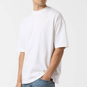 Camisetas de Hombre de Alta Calidad, 350 g/m², Algodón Grueso, Estilo Casual, Corte Regular, Cuello Redondo, Manga Corta, Color Blanco - Product Image 4