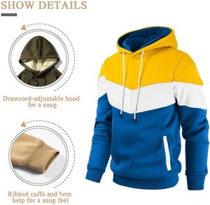 Sudaderas con Capucha Personalizadas de Moda Urbana, de Poliéster/Algodón, Forro Polar Grueso, Corte Regular, Sudaderas para Hombre de Secado Rápido - Product Image 1
