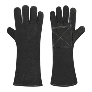 Customizable Logo Reinforced Cowhide Split Leather Heavy Duty Firefighting Welding <b>Gloves</b> Reflective Industrial Safety Clothing - Product Image 5