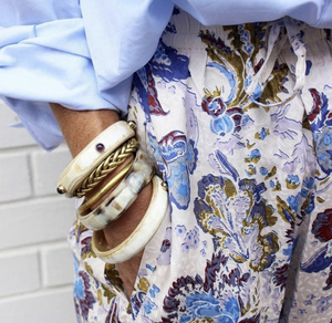 กำไลเขาควายทำด้วยมือของตกแต่งบ้านฮวงจุ้ยที่หรูหราสำหรับแฟชั่นแกะสลักกระดูกสไตล์รัก - Product Image 2