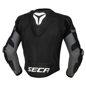 Combinaison de moto en cuir personnalisée pour homme, grande taille, longue, 2 pièces, noire et rouge, imperméable, respirante, fermeture éclair, col rond - Product Image 3