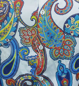 Camisa Moderna para Hombre, Multicolor, de Poliéster, con Estampado Abstracto, Corte Regular, con Cuello y Mangas Cortas, para Uso Diario Informal - Product Image 2