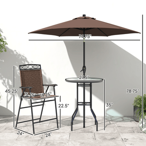 Set di Tavolo e Sedie da Pub per Arredamento da Esterno - Product Image 3