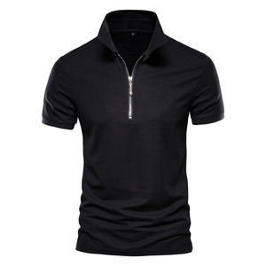 Polo personnalisé pour homme, logo brodé, coton et polyester, t-shirt de golf à manches courtes, uniforme, style décontracté, coupe premium pour homme - Product Image 2