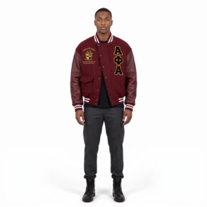 Veste universitaire personnalisée avant-gardiste en molleton épais 400 g/m² et cuir de vachette, veste asymétrique style Letterman pour homme, fabricant OEM - Product Image 1