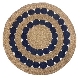 Nouveau tapis en jute tressé naturel 2026, antidérapant, moderne, pour camping, salon, chambre, chambre d'amis, intérieur et extérieur, fabriqué au Bangladesh - Product Image 1