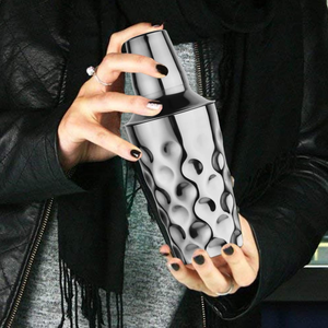 Apex World Exports Premium Modern Hammered Stainless Steel Set Cocktail Shaker Set with Strainer & Jigger for Bar Uses 500ml - Product Image 2