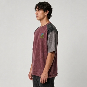 T-shirt 100% Coton Délavé à l'Acide pour Homme, Anti-Plis, Séchage Rapide, Coupe Classique, Haute Qualité, Écologique, Prix de Gros, 220g, Respirant - Product Image 3