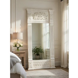 กระจกตั้งพื้นทรงยาวกรอบไม้สไตล์หรูหรา ตกแต่งบ้านสวยงาม ราคาขายส่ง - Product Image 3