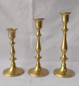 <b>Antique</b> Solid <b>Brass</b> Candle Holder Handcrafted Polished Gold Metal <b>Candlestick</b> Holders For Home Wedding Table Decor - Product Image 3
