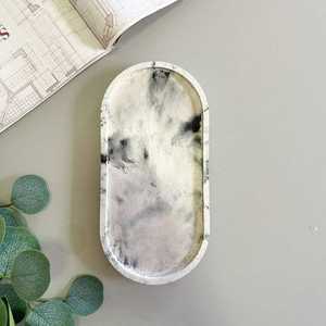 Elegante Bandeja de Resina Epoxi para Servir y Almacenar Joyas, Bandeja de Vanidad, Accesorio de Baño, Plato Moderno de Lujo para Decoración de Mesa - Product Image 2