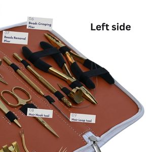 Pince à sertir plate en acier inoxydable de qualité chirurgicale, outil à boucle, fil pour perruque, kit complet d'outils professionnels pour extensions de cheveux - Product Image 3