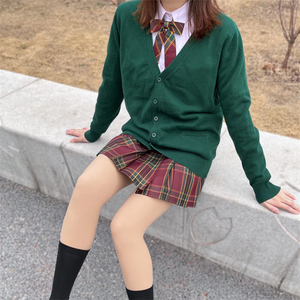 Best Seller Soft Breathable 100% Cotton Knitted <b>Cardigan</b> Sweater Long Sleeve Bottom Closure School Uniforms for University - Product Image 5