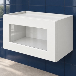 Gabinete de pared con puerta de vidrio personalizado de 21 x 12 pulgadas, blanco, estilo Shaker, RTA, directo de fábrica en Vietnam - Product Image 4