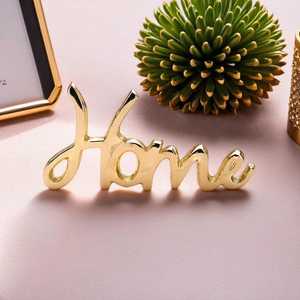 L 15.88 x W 1.91 x H 6.35 cm Gold Plated Home Sculpture Handmade Contemporary Art Tabletop Decor Living Room Decoration 1PC - Product Image 1