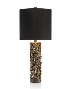 Floral Design <b>Table</b> <b>Lamp</b> Textured <b>Base</b> Gold Finish Decorative <b>Lamp</b> Modern Luxury Home Decor Designer Flower Pattern Indian - Product Image 2