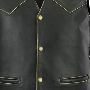 Men's Plus Size Leather Motorcycle Riding Vest-Waterproof Windproof Racing Safety Gear 2026 <b>Model</b> Made in Pakistan - Product Image 6