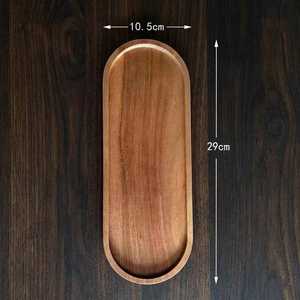 Plateau de service ovale en bois massif, design luxueux, écologique, poli, pour la décoration de la maison et les fêtes - Product Image 5