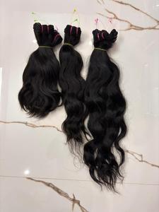 Lots de Cheveux Humains Indiens Bruts de Luxe – Cheveux de Temple Authentiques Noir Naturel - Product Image 3