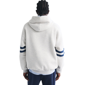 Sweat à capuche unisexe blanc personnalisé en molleton 100 % coton, coupe oversize, écoresponsable, avec poche, OEM, marque privée, vente en gros - Product Image 2
