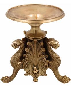 Candelabro de Dragón de Metal Dorado, Forma Redonda, Resistente al Calor, Decoración para el Hogar - Product Image 2