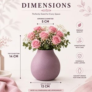แจกันเหล็กดีไซน์ทันสมัยสำหรับดอกไม้สดและดอกไม้ประดิษฐ์ ดีไซน์เรียบง่าย สีม่วง วัสดุคุณภาพหรูหรา พร้อมใช้งาน - Product Image 2