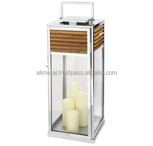 Linterna de acero inoxidable para decoración de hogar, decoración fuerte y Stayble - Product Image 1